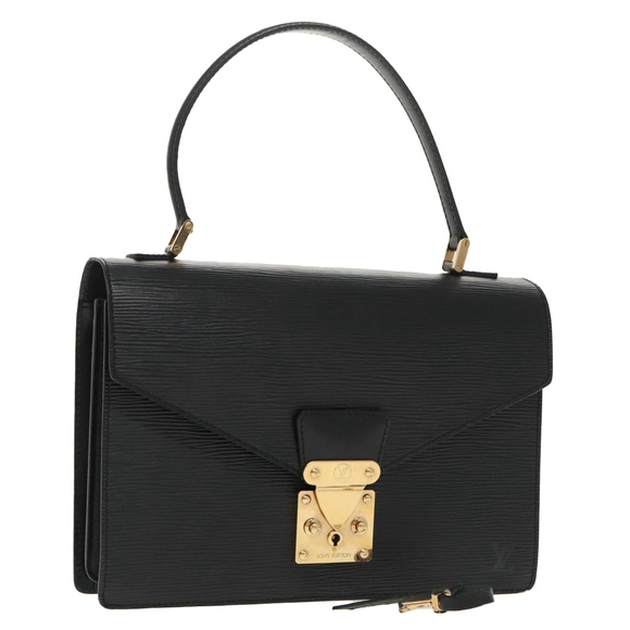 LOUIS VUITTON Epi Concorde Hand Bag Black M52132 LV Auth 99274 - Picture 1 of 16